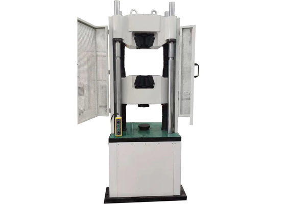 1000 Kn Servo Hydraulic Testing Machine Melakukan Tes Ketegangan pada Baja Bulat dan Flat