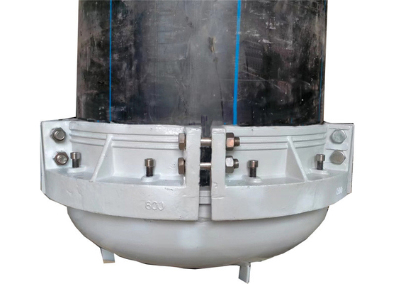 Tutup ujung DN 800mm untuk uji hidrostatik pipa plastik pvc pe dengan standar ASTM D 1598/1599
